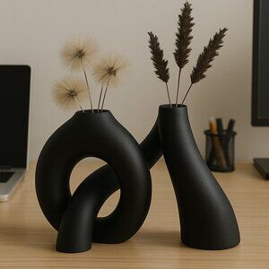 Modern Abstract Knot Vase Minimalist Nordic Loop Sculpture Home Decor Center